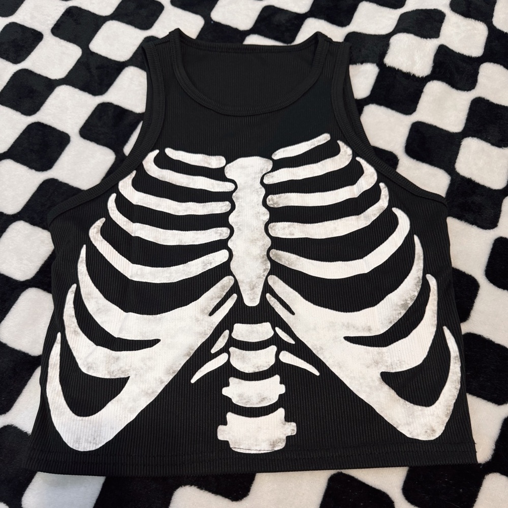 Adorable Skeleton Crop Top